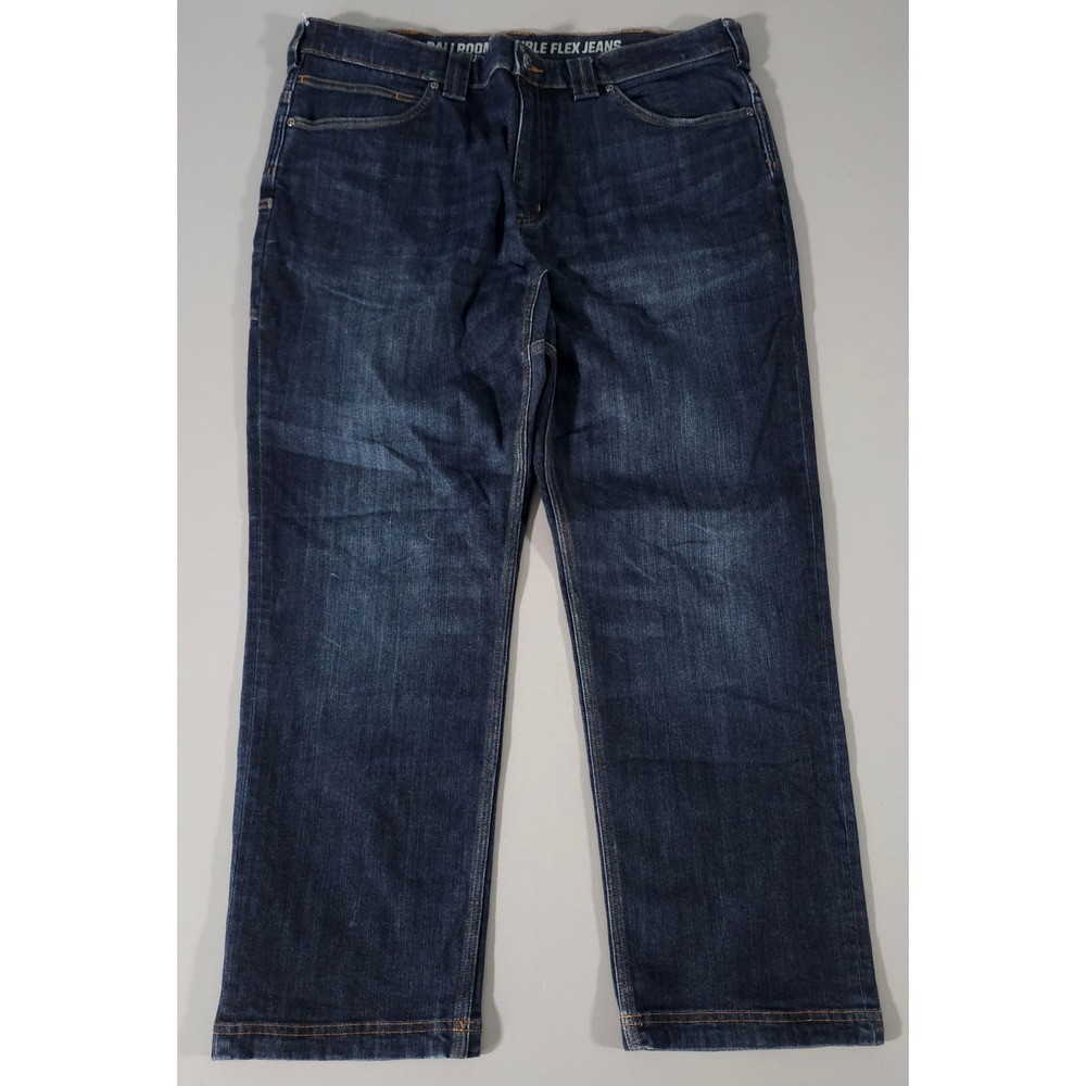 Duluth Ballroom Double Flex Jeans Mens 38x30 Blue Standard Fit Denim